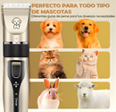 Recortador de pelo profesional para mascotas: silencioso, inalámbrico y preciso.
